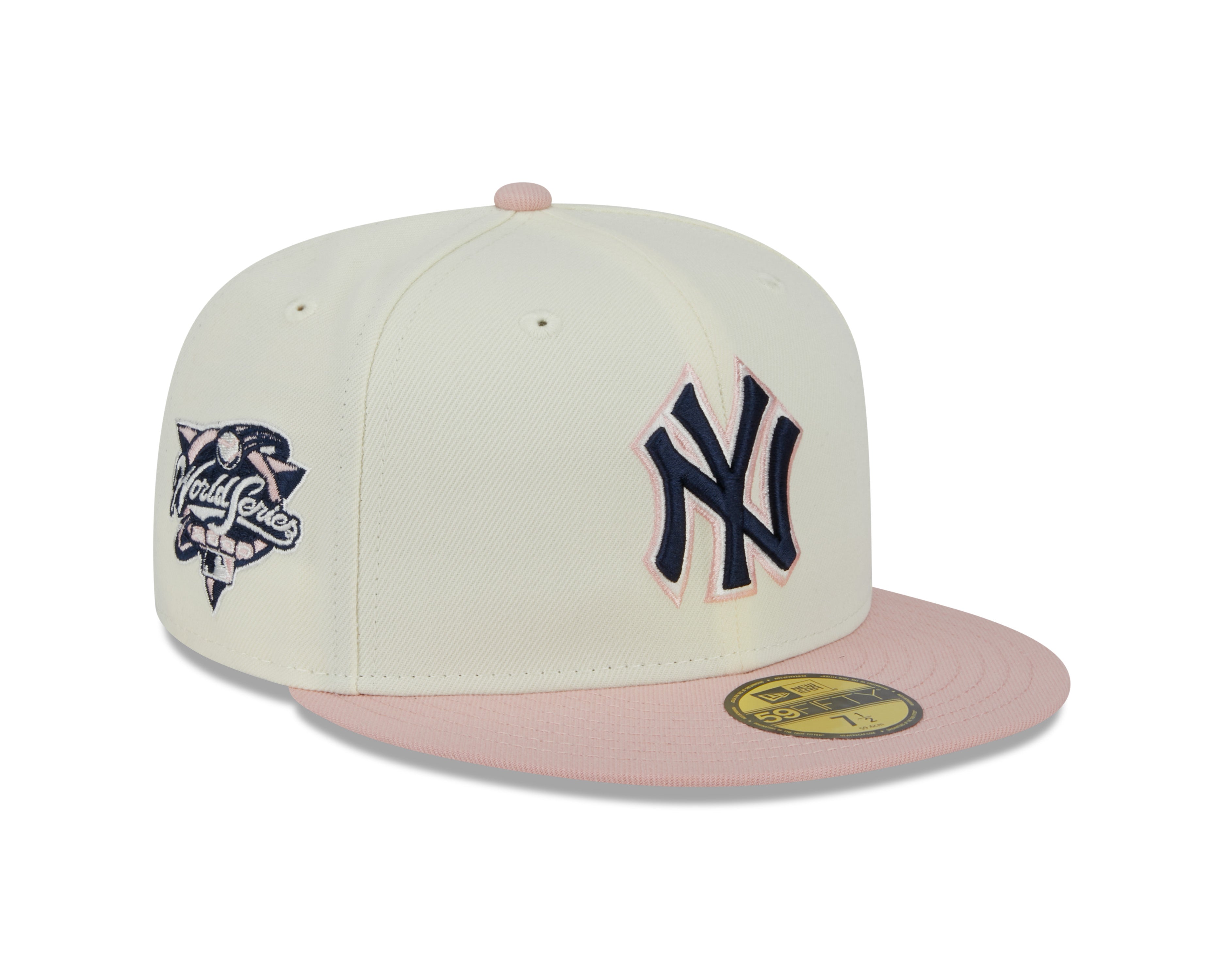 New Era - 59FIFTY Fitted -  New York Yankees - WS 2000 - Chrome/Pink Rouge - Headz Up 