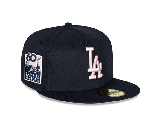 New Era - 59FIFTY Fitted Cap - Los Angeles Dodgers - 60th Anniversary - Navy/Pink