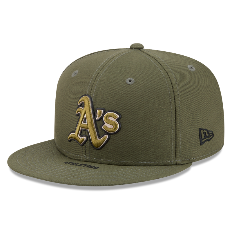New Era - Oakland Athletics - 9FIFTY Snapback - ARMED FORCES - Olive - Headz Up 