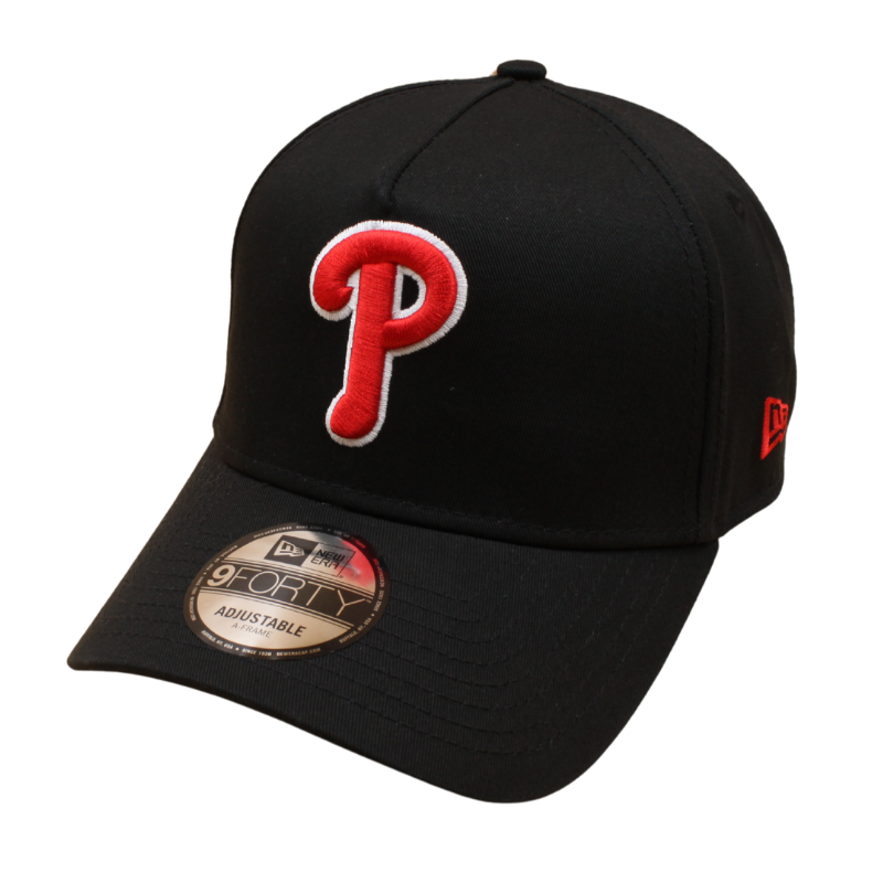New Era - 9FORTY A-Frame Cap - Philadelphia Phillies - Black - Headz Up 