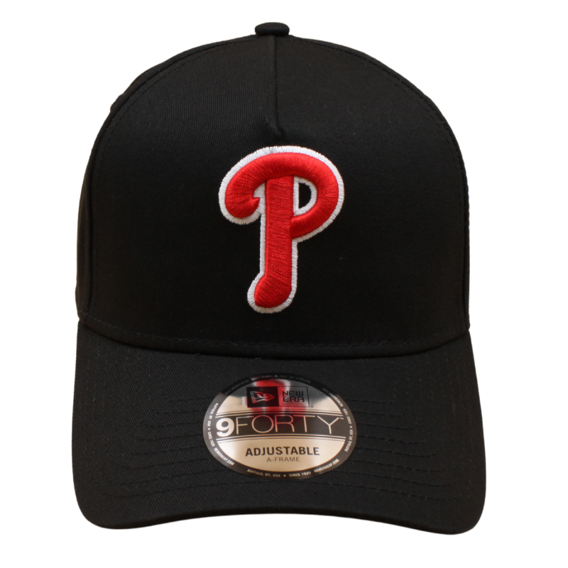 New Era - 9FORTY A-Frame Cap - Philadelphia Phillies - Black - Headz Up 