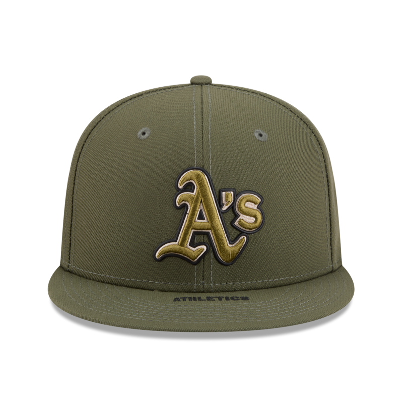 New Era - Oakland Athletics - 9FIFTY Snapback - ARMED FORCES - Olive - Headz Up 
