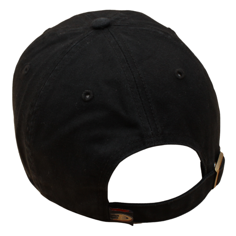 Sort '47 Anaheim Mighty Ducks NHL Cap med justerbar rem og logo foran, afslappet og sporty stil