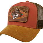 Stetson - Skull - Trucker Cap - Maroon/Brown Cord - Headz Up 