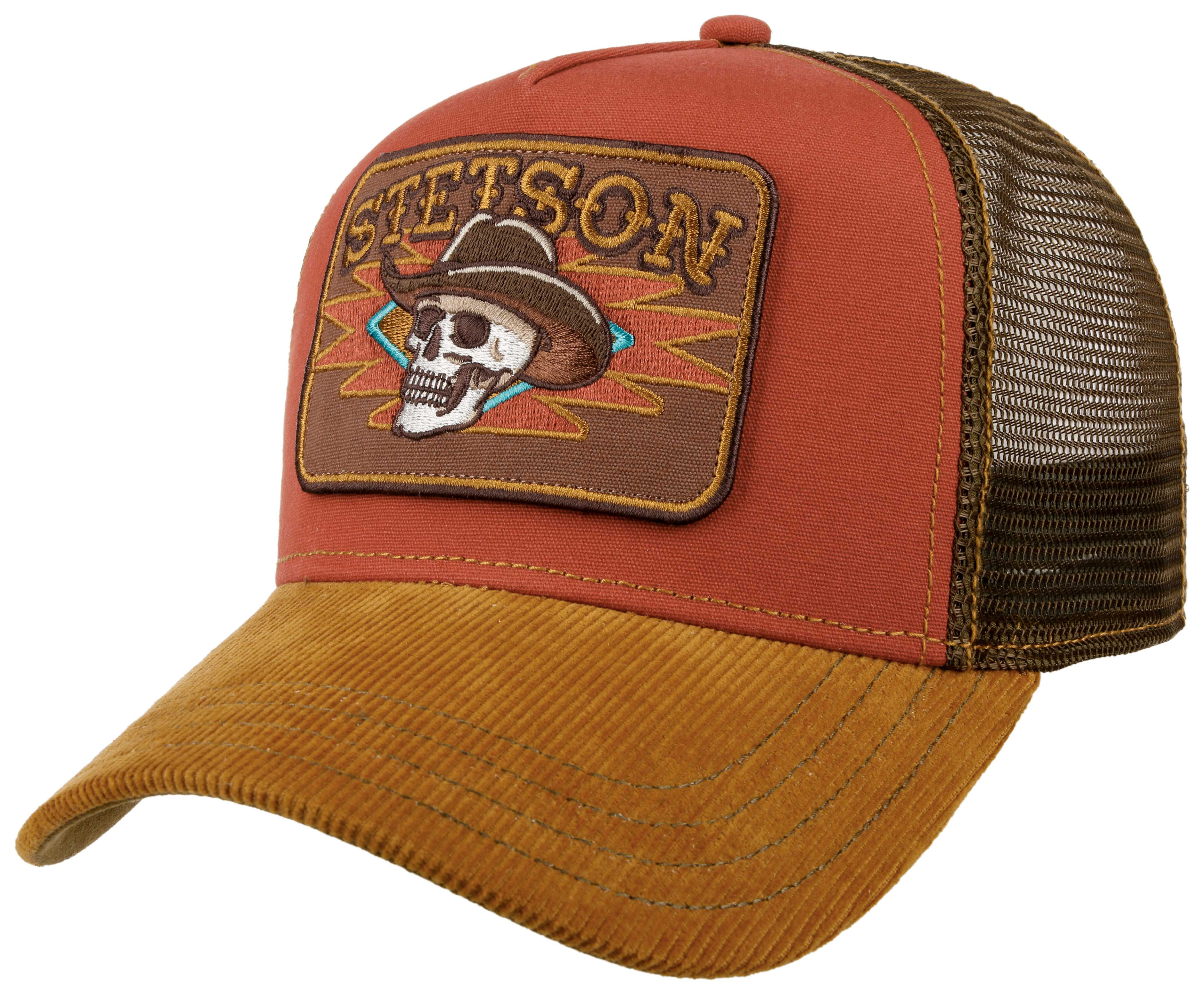 Stetson - Skull - Trucker Cap - Maroon/Brown Cord - Headz Up 