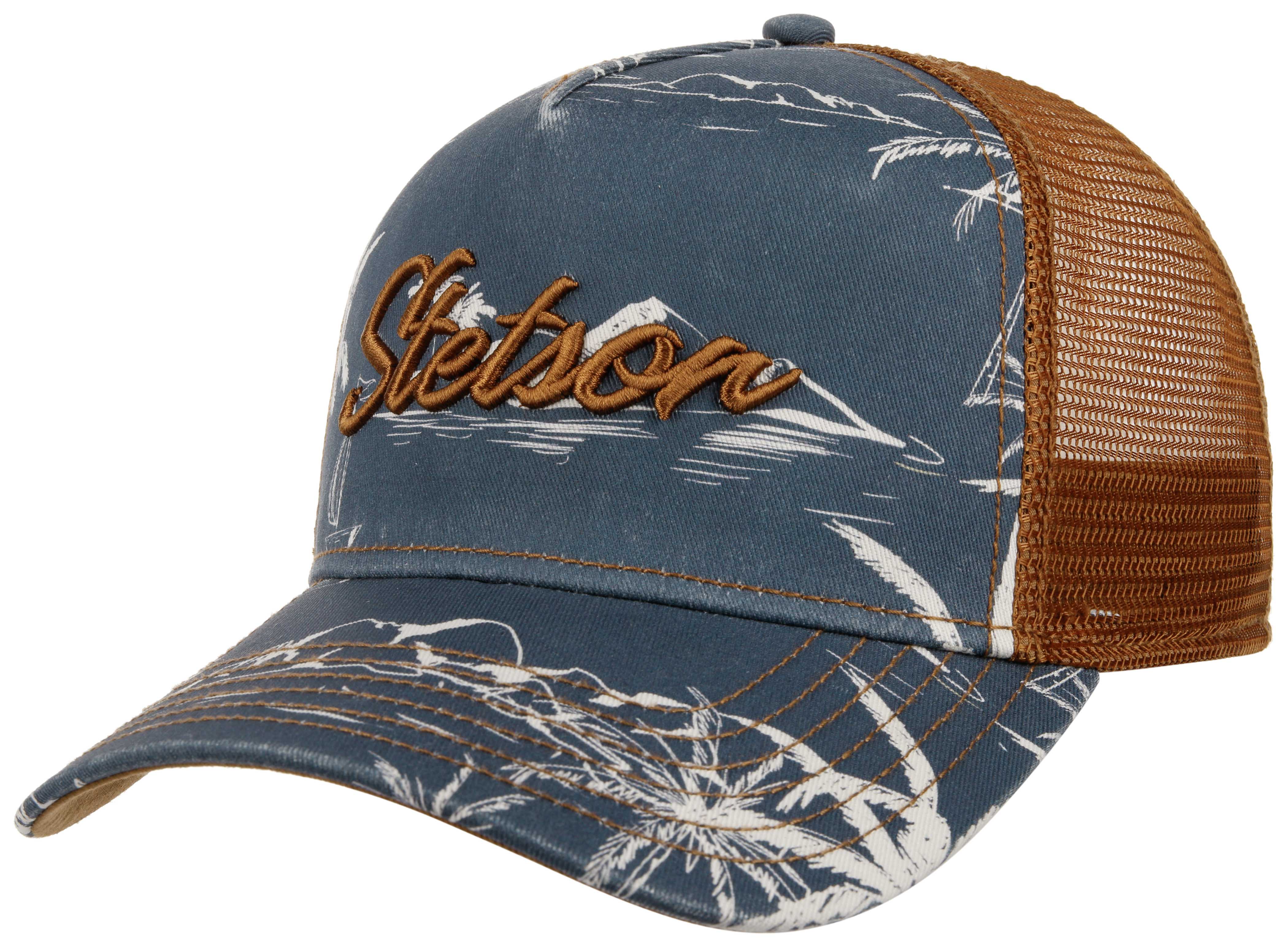 Stetson - Minimal Aloha Print- Trucker Cap - Navy - Headz Up 