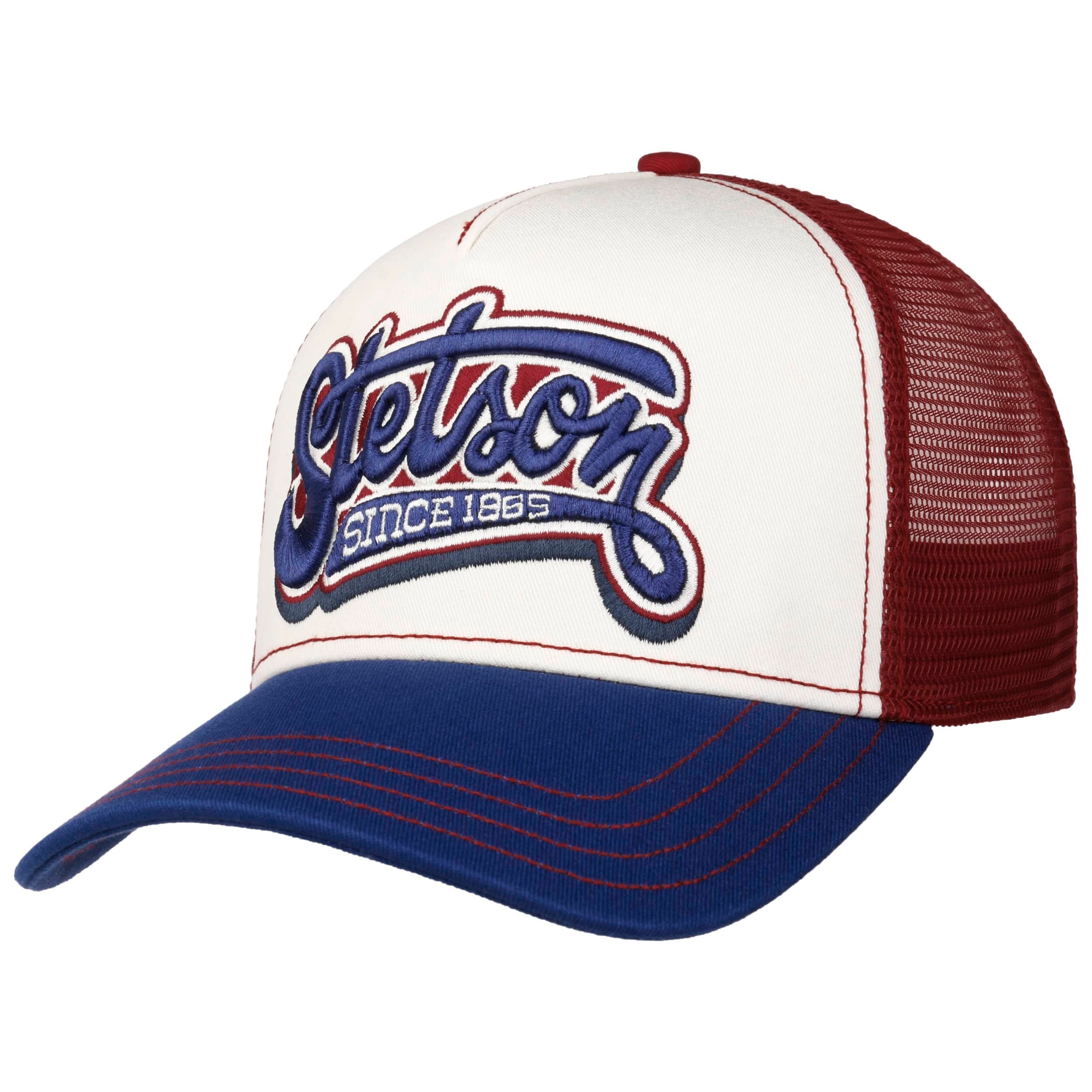 Stetson - Trucker Cap Lettering - White/Blue/Wine - Headz Up 