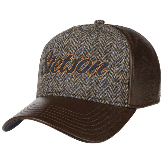 Stetson - Lamp Nappa Harris Tweed - Trucker Cap - Brown