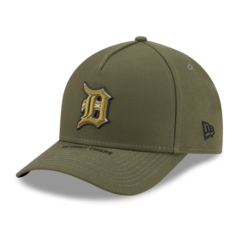 New Era - Detroit Tigers - 9FORTY M-CROWN - A-Frame Snapback - ARMED FORCES - Olive - Headz Up 