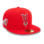 New Era - 59FIFTY Fitted Cap - Upside Down AOP - Anaheim Angels Cooperstown - Red - Headz Up 