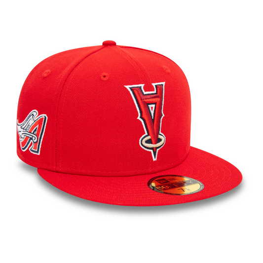 New Era - 59FIFTY Fitted Cap - Upside Down AOP - Anaheim Angels Cooperstown - Red