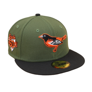 Baltimore Orioles Cooperstown 59Fifty Fitted 60th - Olive - Headz Up 