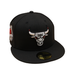 New Era - 59FIFTY Fitted - Chicago Bulls - 6X Champs - Black/Silver - Headz Up 