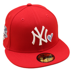 New Era - 59FIFTY - New York Yankees Cooperstown - WS 2000 - HEART - Scarlet/Sky Blue - Headz Up 