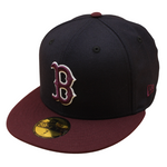 New Era - 59FIFTY Fitted - Boston Red Sox - Navy/Maroon Dark Grey UV - Headz Up 