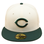 New Era - 59FIFTY Fitted Cap - Cincinatti Reds - 2-Tone - Chrome/Dark Green - Headz Up 
