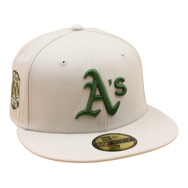 New Era - 59FIFTY - Oakland Atletics Cooperstown - 50Th Anniversary - Stone/Pink UV