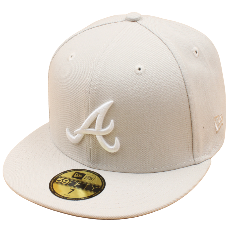 New Era - 59FIFTY Fitted - Atlanta Braves - Stone/Grey UV - Headz Up 