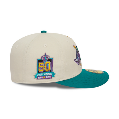 New Era - MLB Pin 59Fifty Low Profile Fitted - Anaheim Angels - Chrome/Teal - Headz Up 