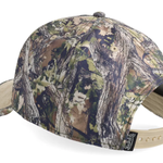 Von Dutch A-Frame kasket med beige camo og oval patch, realistisk KAMO-udseende, casual hovedbeklædning