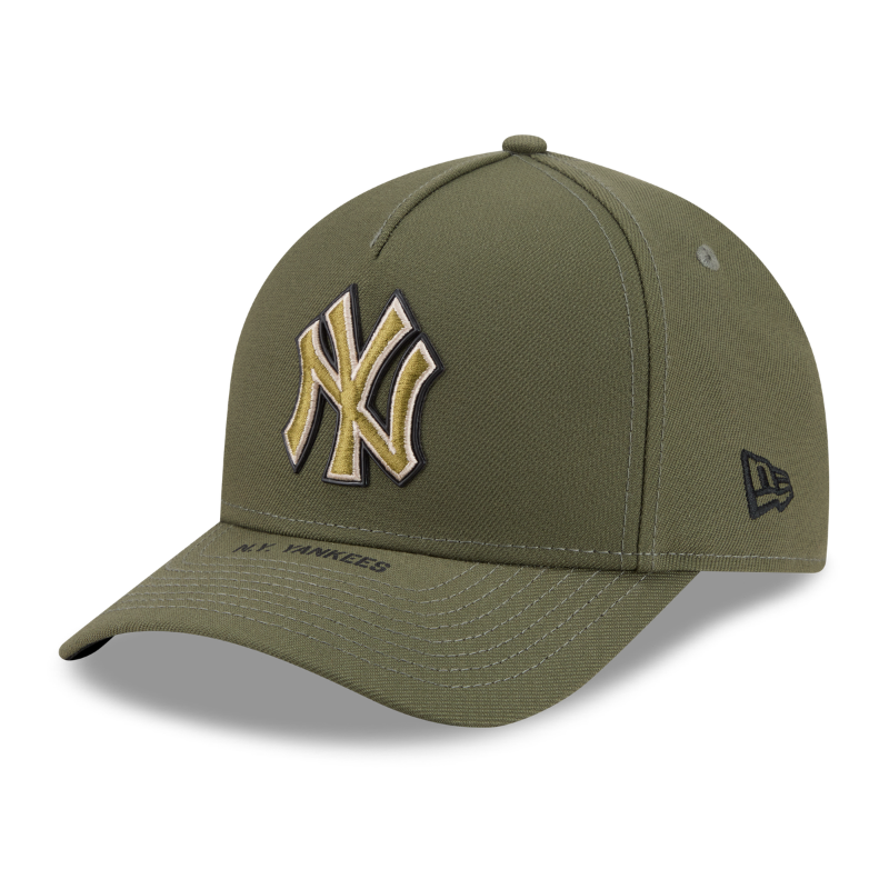 New Era - New York Yankees - 9FORTY M-CROWN - A-Frame Snapback - ARMED FORCES - Olive - Headz Up 
