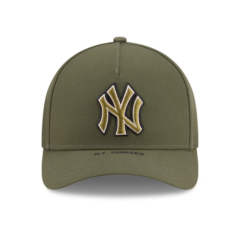New Era - New York Yankees - 9FORTY M-CROWN - A-Frame Snapback - ARMED FORCES - Olive - Headz Up 