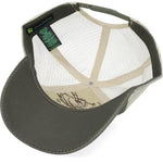 John Deere - Oil Skin Look w/Mesh Back - Off White/Olive - Headz Up 