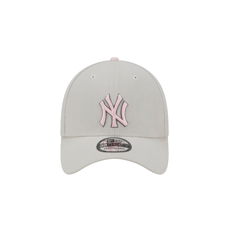 Mothers Day New York Yankees 39Thirty Stretch Fit - Stone/Pink - Headz Up 