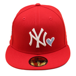 New Era - 59FIFTY - New York Yankees Cooperstown - WS 2000 - HEART - Scarlet/Sky Blue - Headz Up 