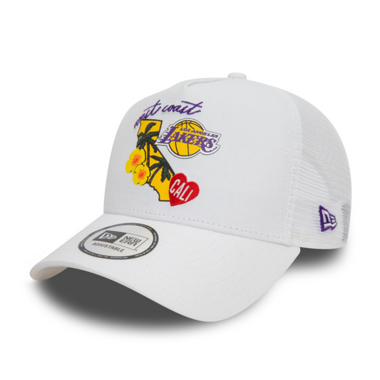 New Era - NBA Team Logo Trucker Los Angeles Lakers - White - Headz Up 