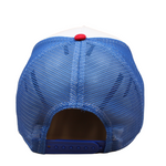 New Era - Eagle Patch - A-Frame Trucker Adjustable Cap - White/Red/Blue - Headz Up 