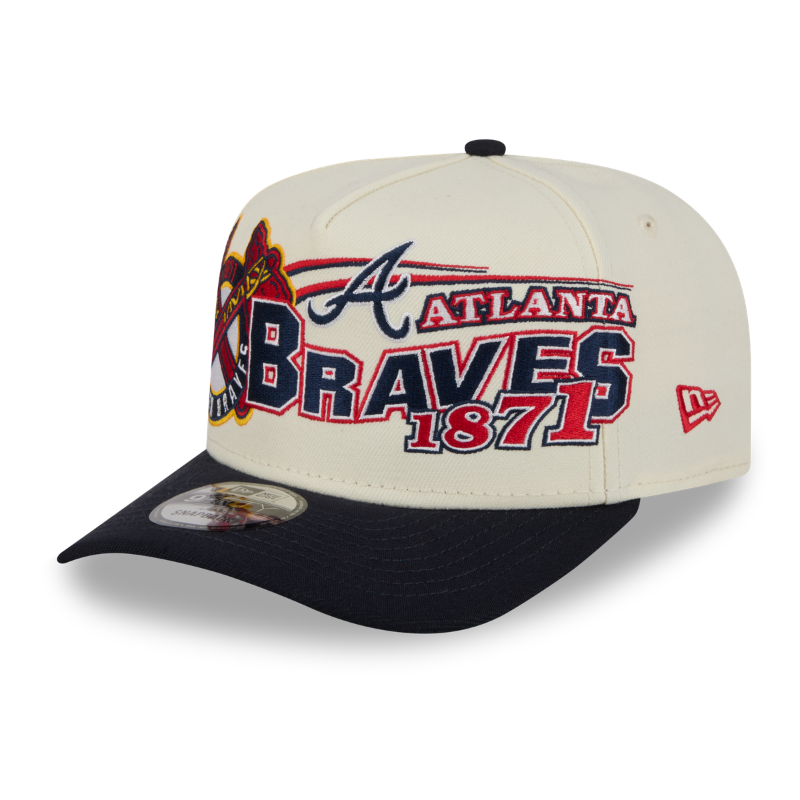 New Era - 9FIFTY A-Frame Snapback - Classics - Atlanta Braves - Chrome/Navy - Headz Up 