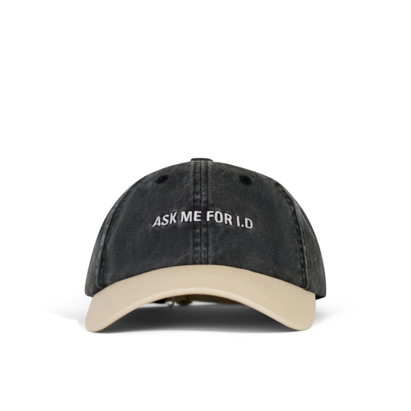 Pica Pica - Ask Me For I.D - Dad Cap - Black/Beige - Headz Up 