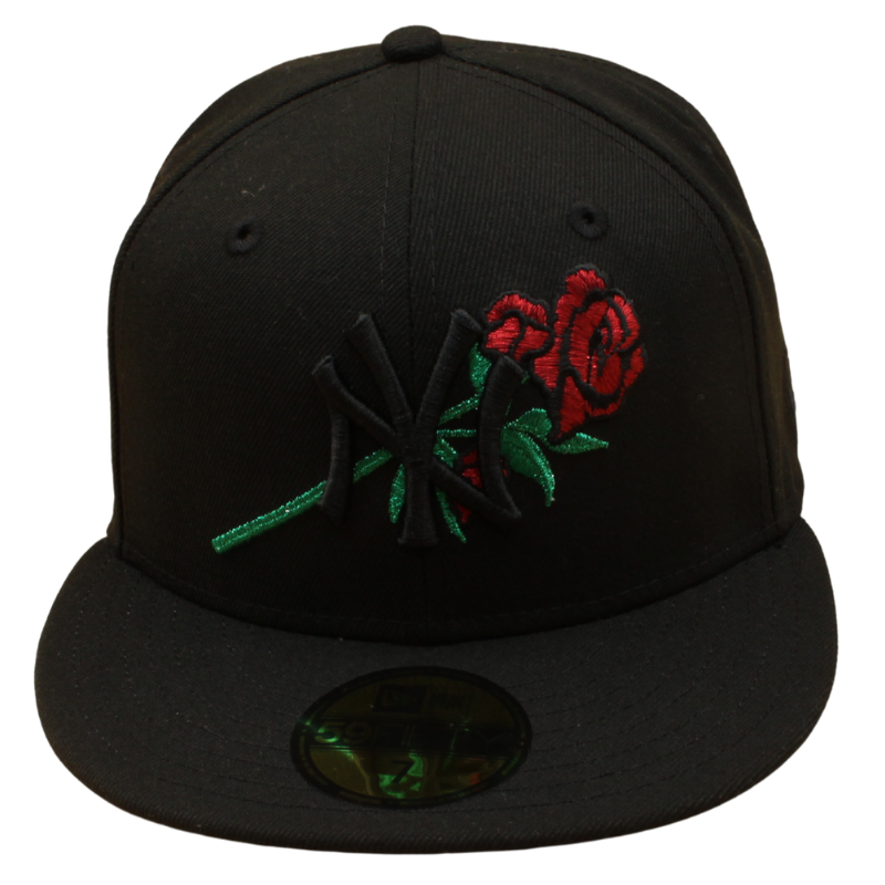 New Era - 59FIFTY - New York Yankees - BIG ROSE - Black/Black - Headz Up 