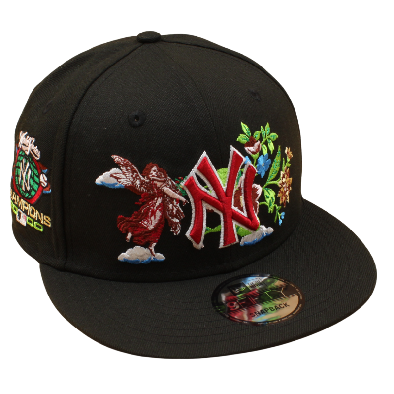 New Era - 9FIFTY Snapback - New York Yankees - ANGEL FLOWERS - Black/Pink UV - Headz Up 