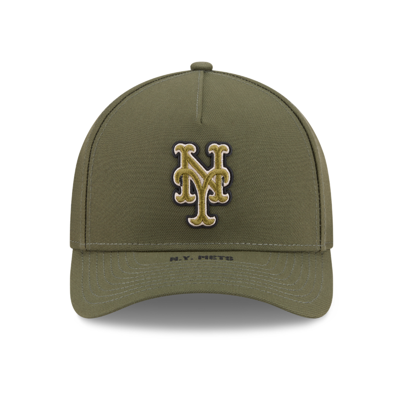 New Era - New York Mets - 9FORTY M-CROWN - A-Frame Snapback - ARMED FORCES - Olive - Headz Up 