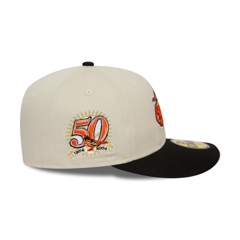 New Era - MLB Pin 59Fifty Low Profile Fitted - Baltimore Orioles - Chrome/Orange - Headz Up 