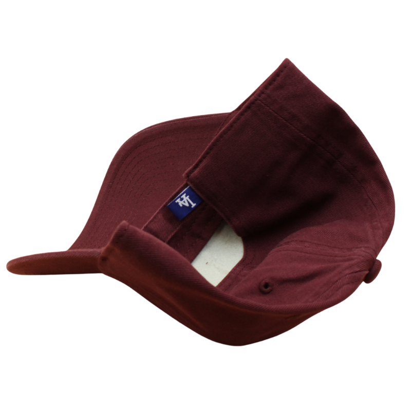 Maroon '47 Los Angeles Dodgers MLB justerbar cap med flad brem, logo og komfortabel pasform foran