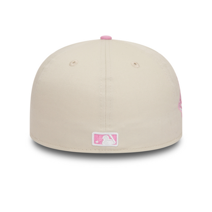 New Era - White Crown Los Angeles Dodgers 59Fifty Fitted - Stone/Pink - Headz Up 