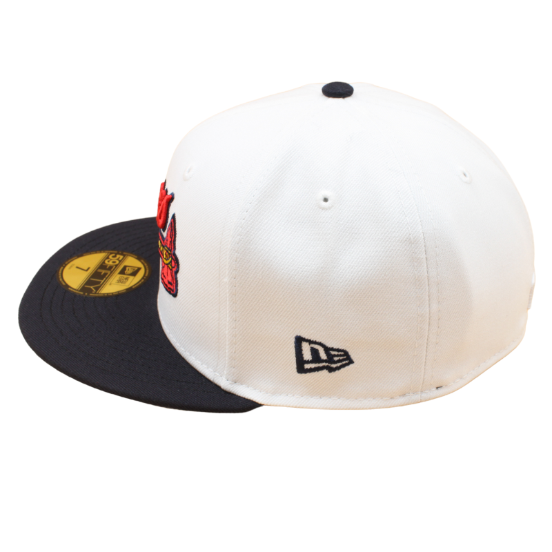 New Era 59FIFTY Fitted Cap - Atlanta Braves - Chrome/Navy - Grey UV - Headz Up 