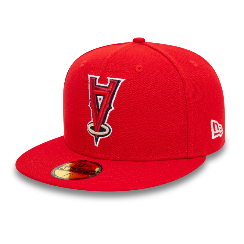 New Era - 59FIFTY Fitted Cap - Upside Down AOP - Anaheim Angels Cooperstown - Red