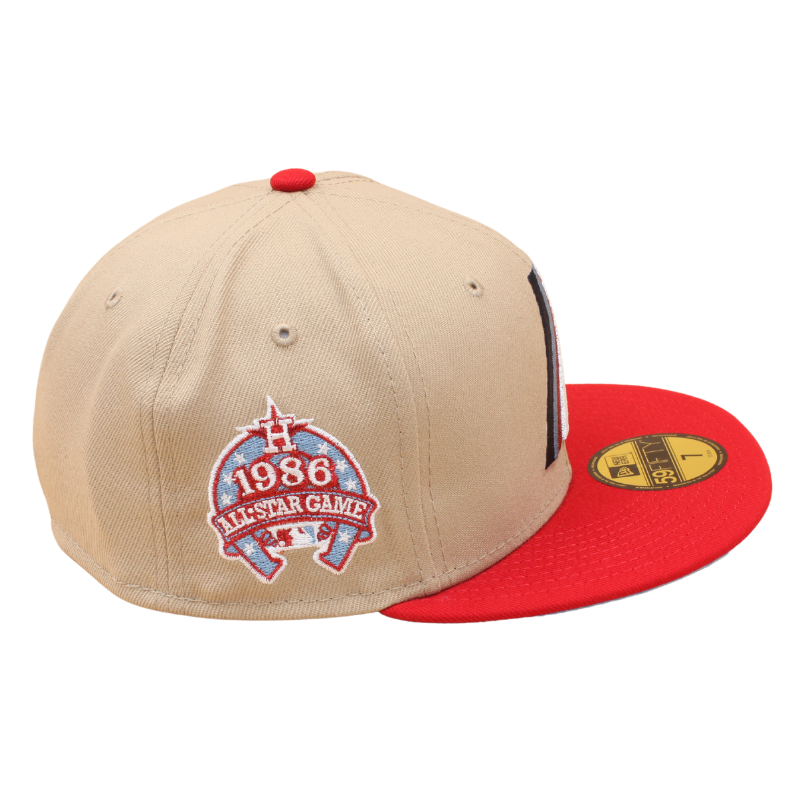 New Era - Houston Astros Cooperstown 59Fifty Fitted  All Star Game 1986 - Camel/Scarlet - Headz Up 