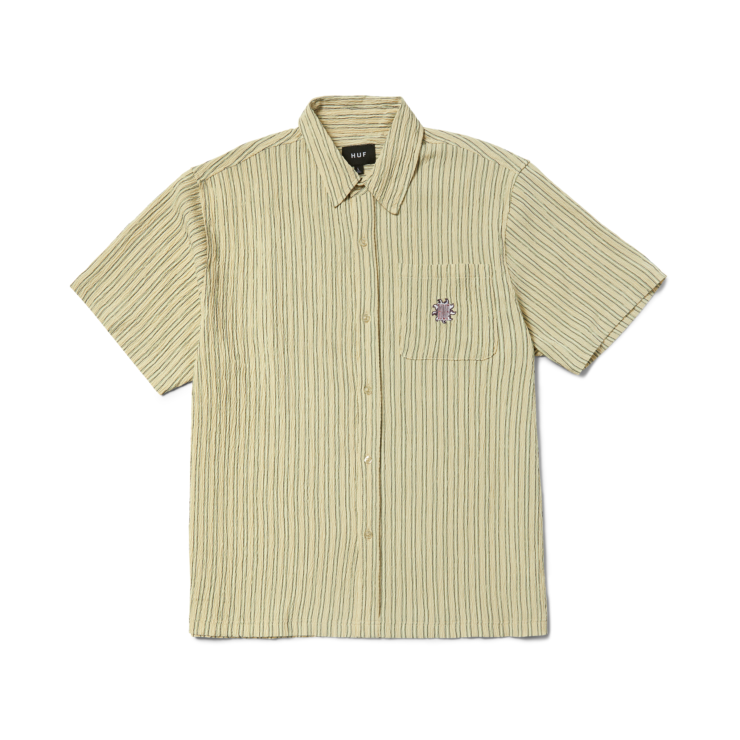 HUF - APOLLO S/S STRIPED SHIRT - NATURAL - Headz Up 
