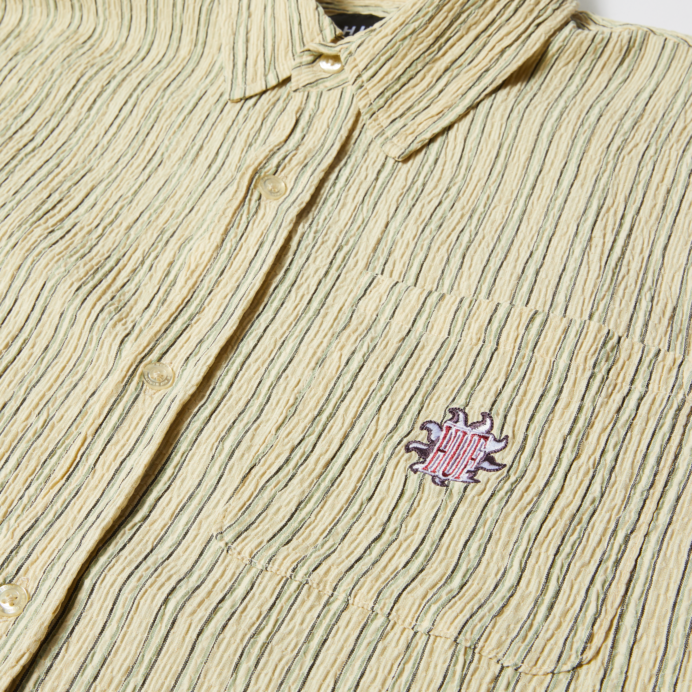 HUF - APOLLO S/S STRIPED SHIRT - NATURAL - Headz Up 