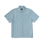 HUF - APOLLO S/S STRIPED SHIRT - POOL BLUE - Headz Up 