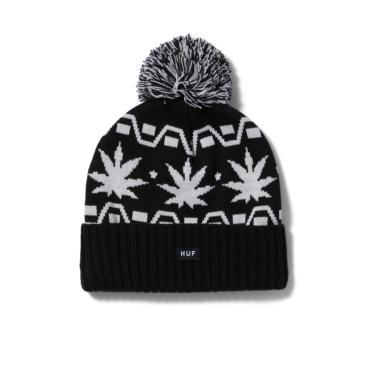 HUF - APRES Cuff Pom Beanie - Black