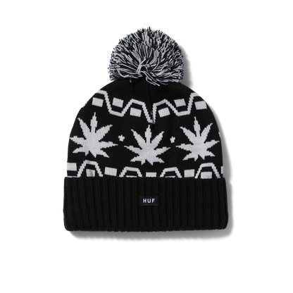 HUF - APRES Cuff Pom Beanie - Black