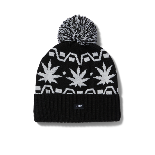 HUF - APRES Cuff Pom Beanie - Black