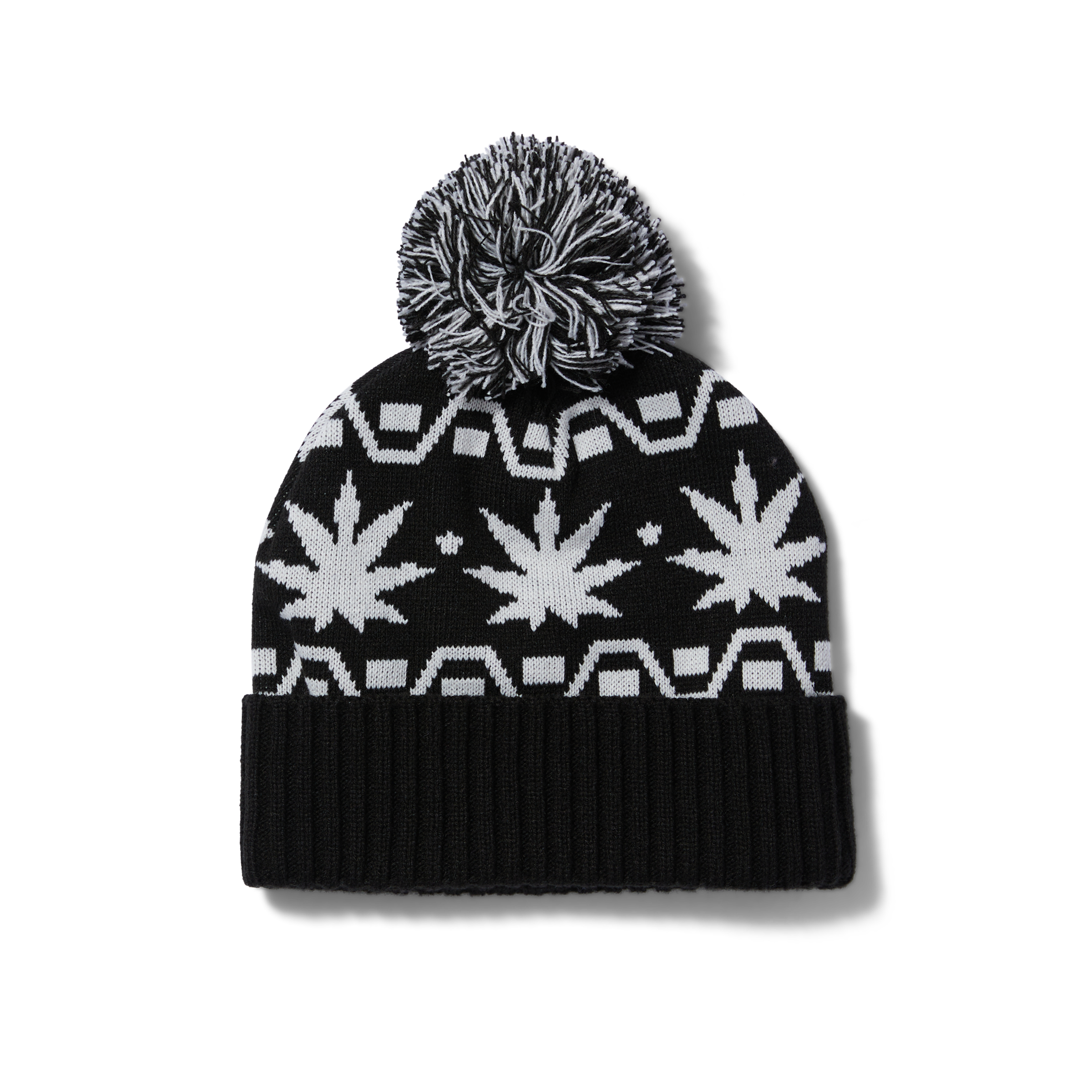 HUF - APRES Cuff Pom Beanie - Black - Headz Up 
