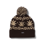 HUF - APRES Cuff Pom Beanie - Brown - Headz Up 